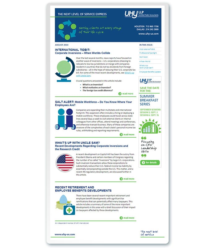 eblast_UHY-newsletter-simple